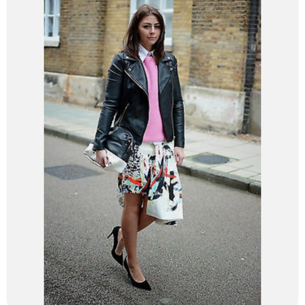 ZARA NEW WOMAN  PRINTED ASYMMETRIC SKIRT